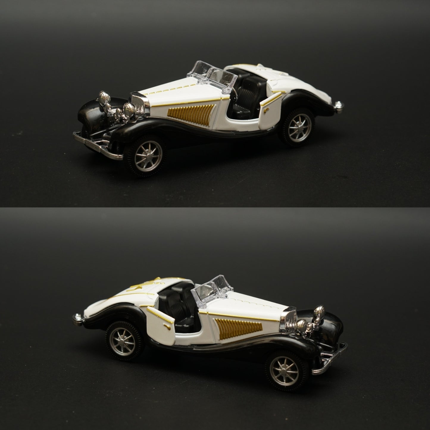 1:36 Mercedes-Benz 500K Vintage Car White (Open top) -  Kunju Vandi  