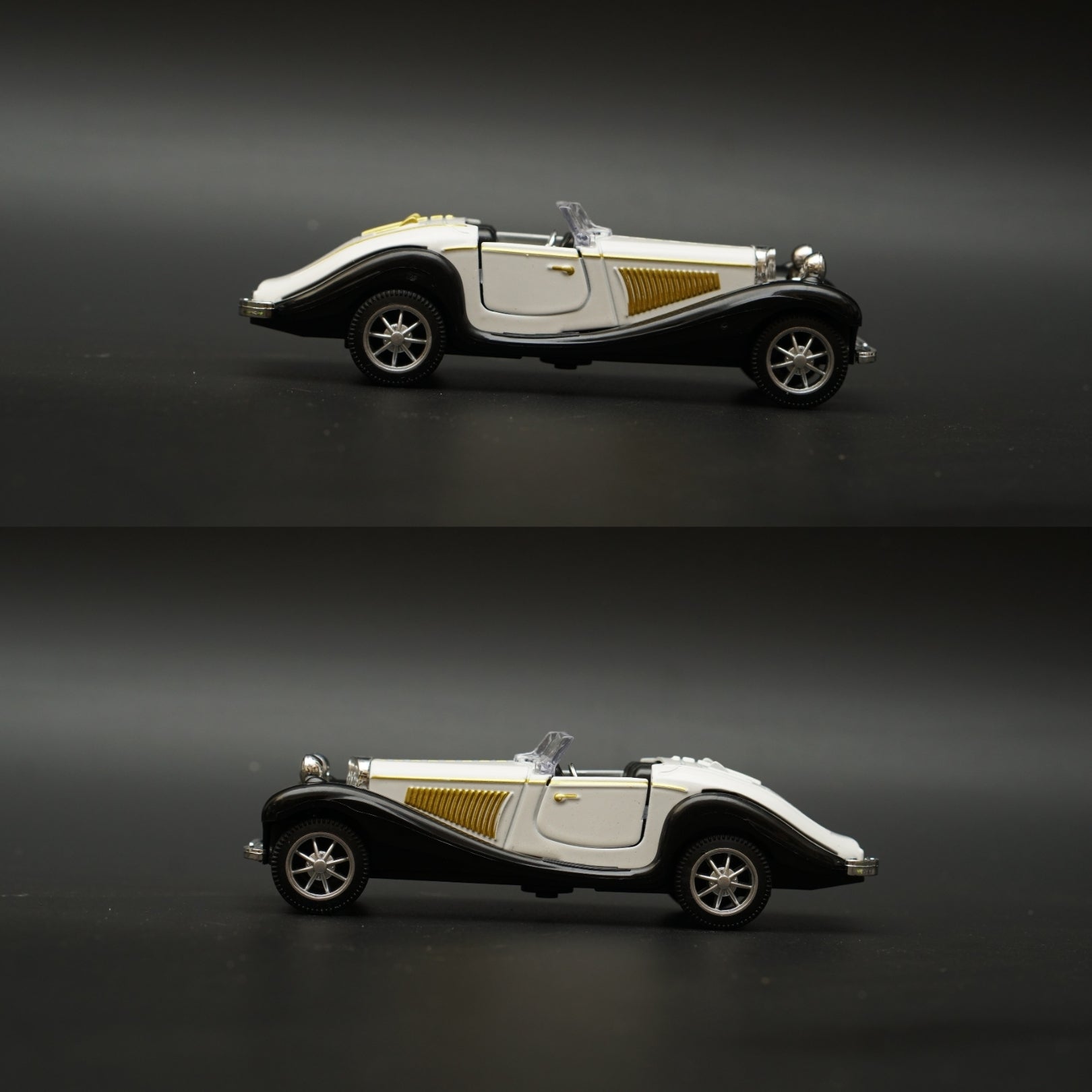 1:36 Mercedes-Benz 500K Vintage Car White (Open top) -  Kunju Vandi  