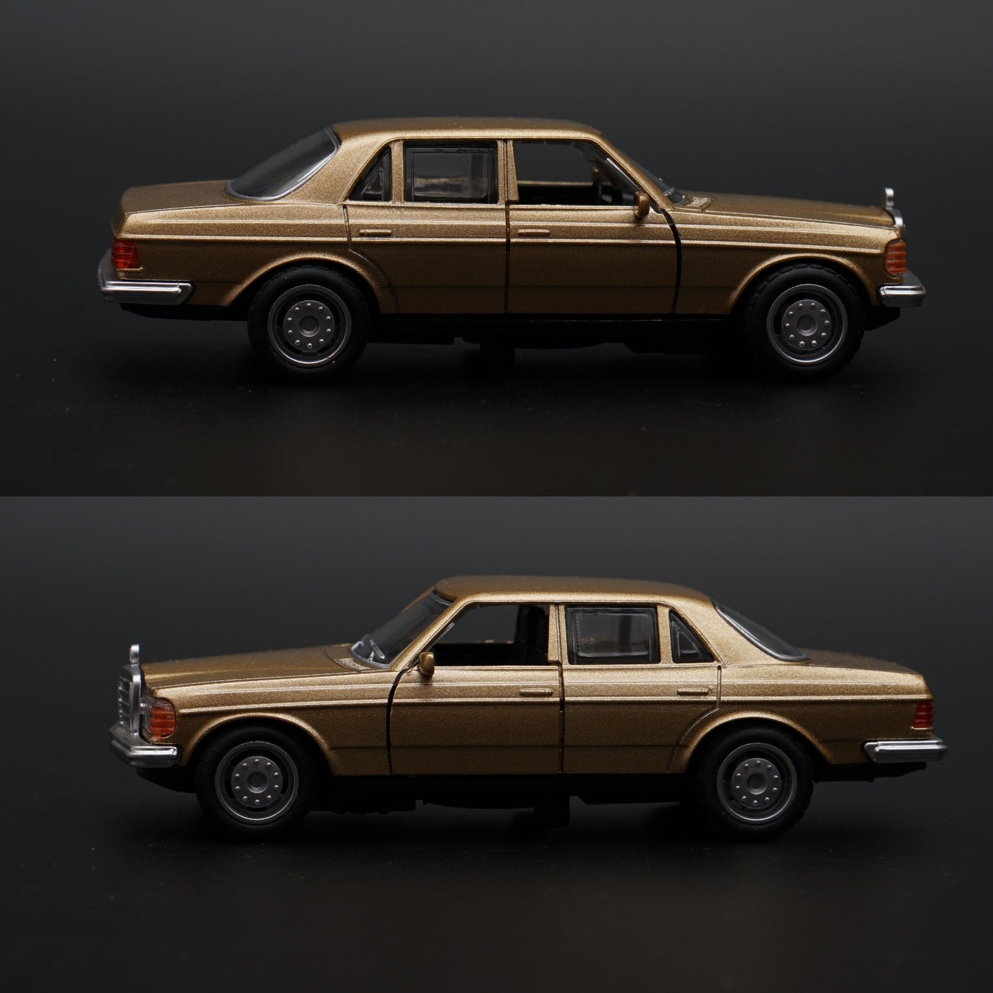 1:36 Mercedes Benz  W123 Metal Diecast Car (Gold) -  Kunju Vandi  