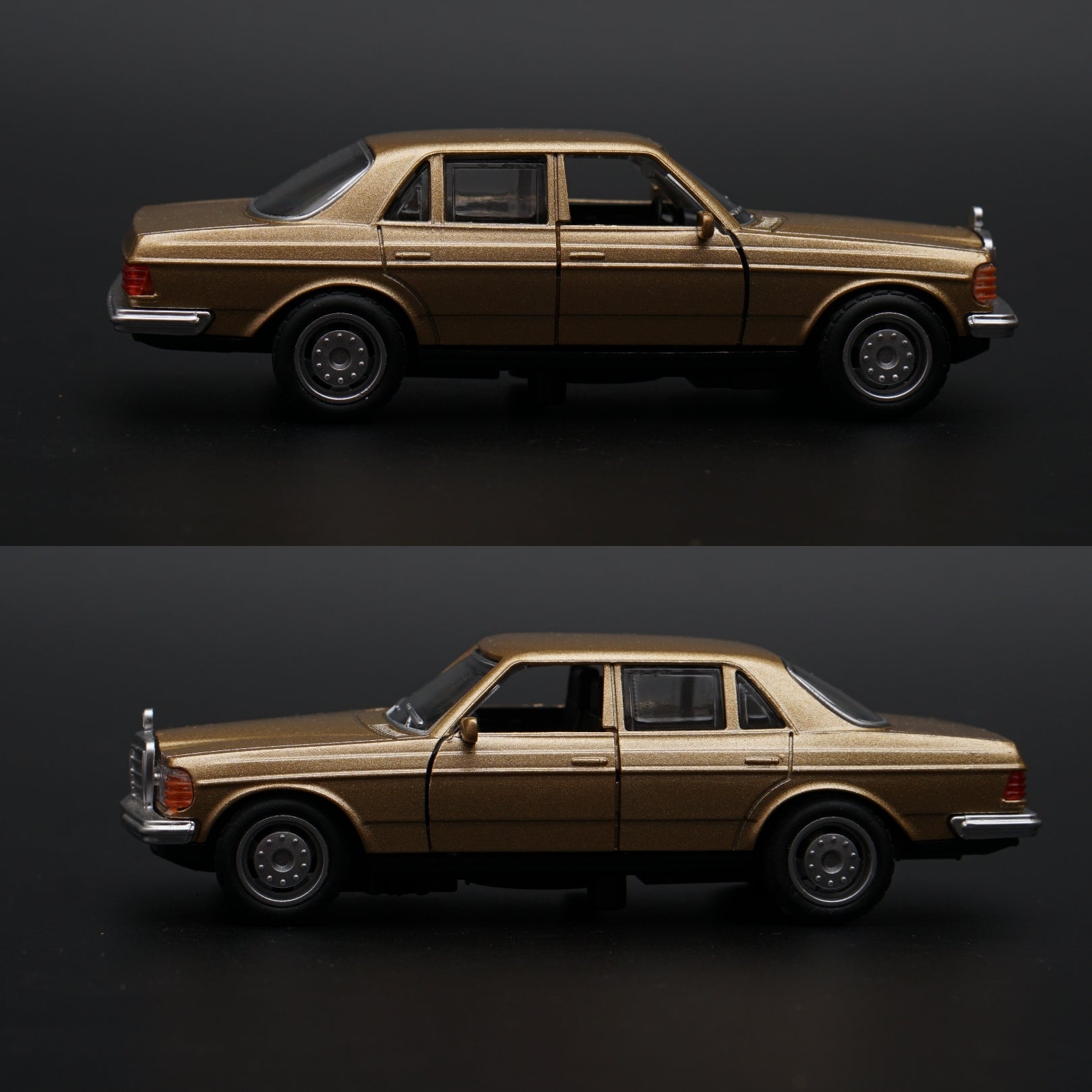 1:36 Mercedes Benz  W123 Metal Diecast Car (Gold) -  Kunju Vandi  
