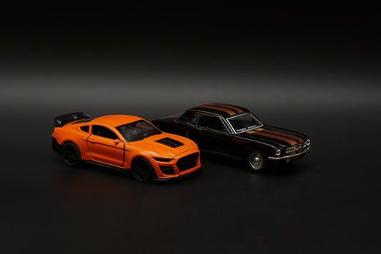 1:36 Mustang Combo (Black-Orange) -  Kunju Vandi  