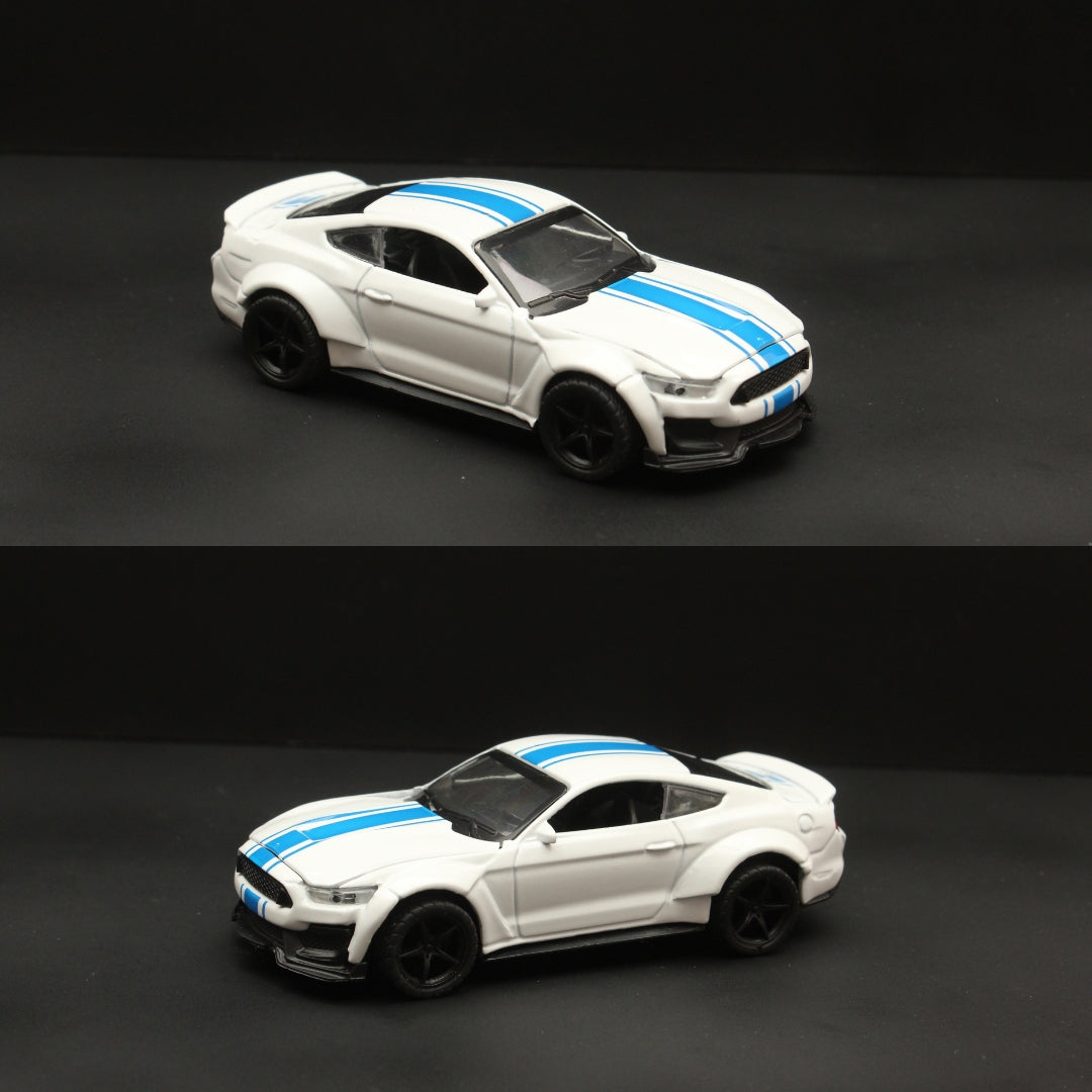 1:36 Mustang Metal Body (White) -  Kunju Vandi  
