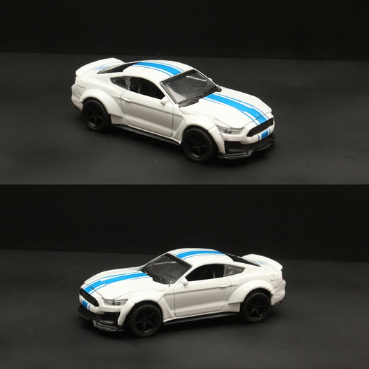 1:36 Mustang Metal Body (White) -  Kunju Vandi  