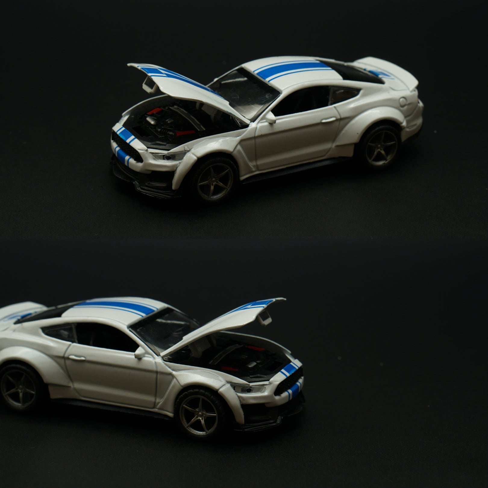 1:36 Mustang Metal Body (White) -  Kunju Vandi  