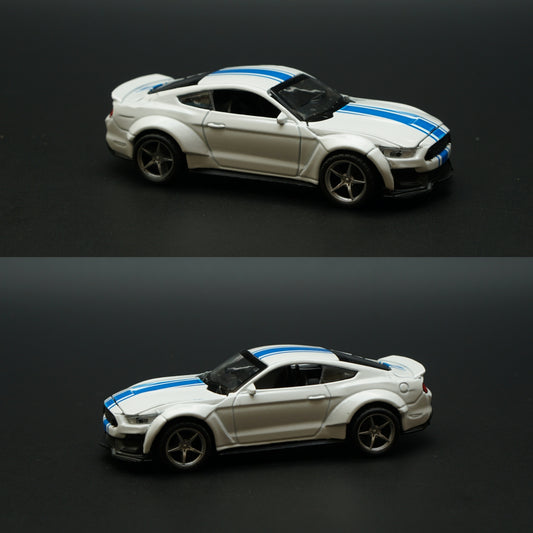1:36 Mustang Metal Body (White) -  Kunju Vandi  