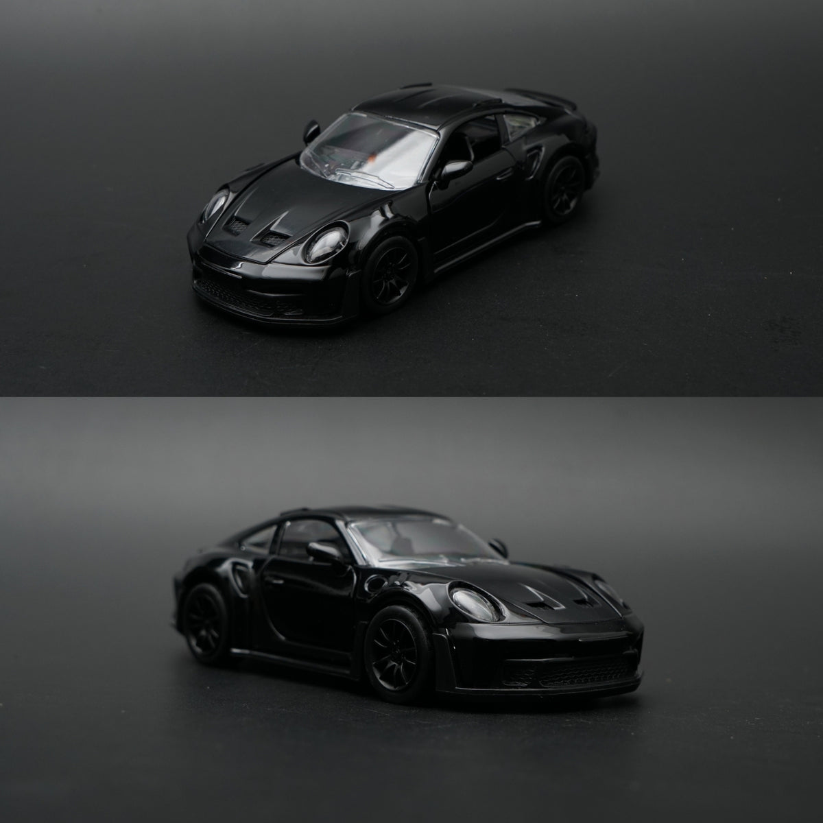 1:36 Porsche 911 Turbo S Diecast — Full Black | Street Weapon Collector's Model -  Kunju Vandi  