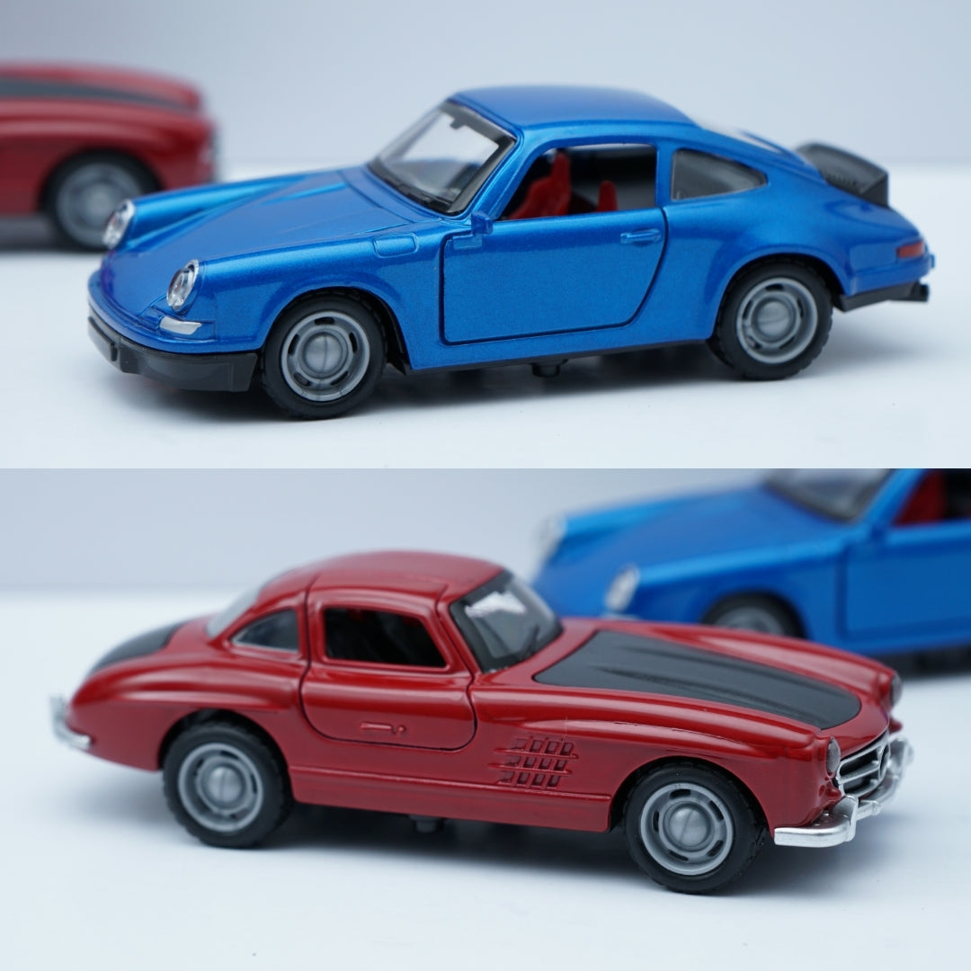 1:36 Porsche , Benz Diecast Combo (Blue,Red) -  Kunju Vandi  