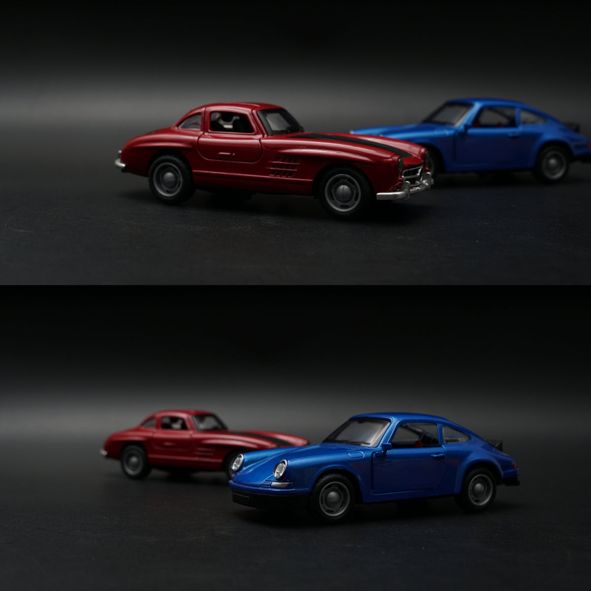 1:36 Porsche , Benz Diecast Combo (Blue,Red) -  Kunju Vandi