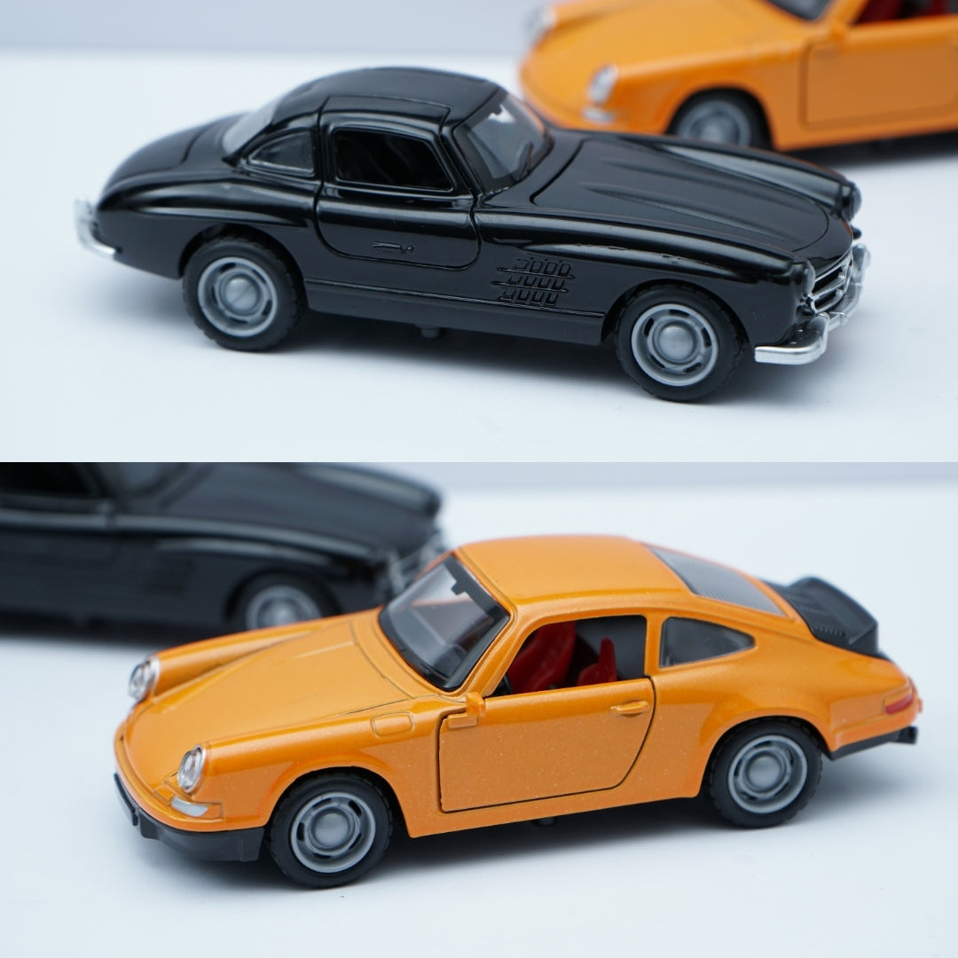 1:36 Porsche , Benz Diecast Combo (Orange,Black) -  Kunju Vandi  