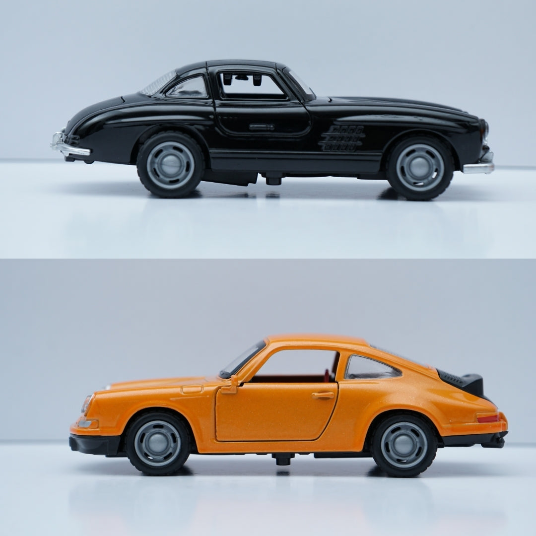 1:36 Porsche , Benz Diecast Combo (Orange,Black) -  Kunju Vandi  