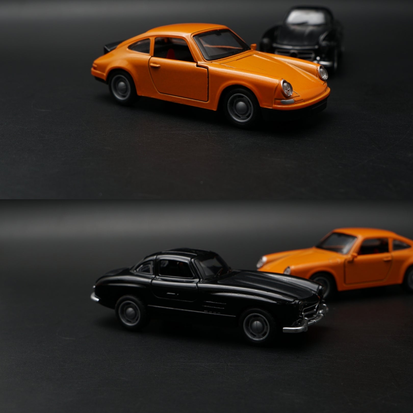 1:36 Porsche , Benz Diecast Combo (Orange,Black) -  Kunju Vandi