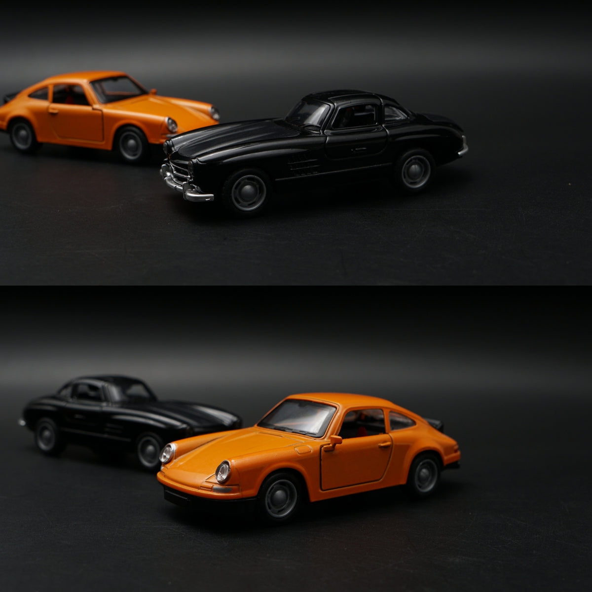 1:36 Porsche , Benz Diecast Combo (Orange,Black) -  Kunju Vandi