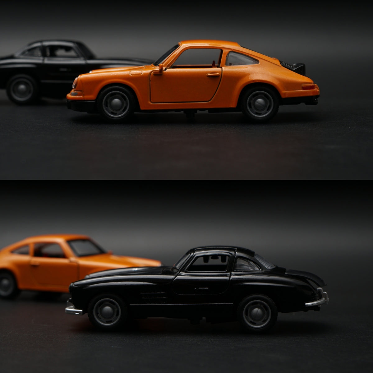 1:36 Porsche , Benz Diecast Combo (Orange,Black) -  Kunju Vandi