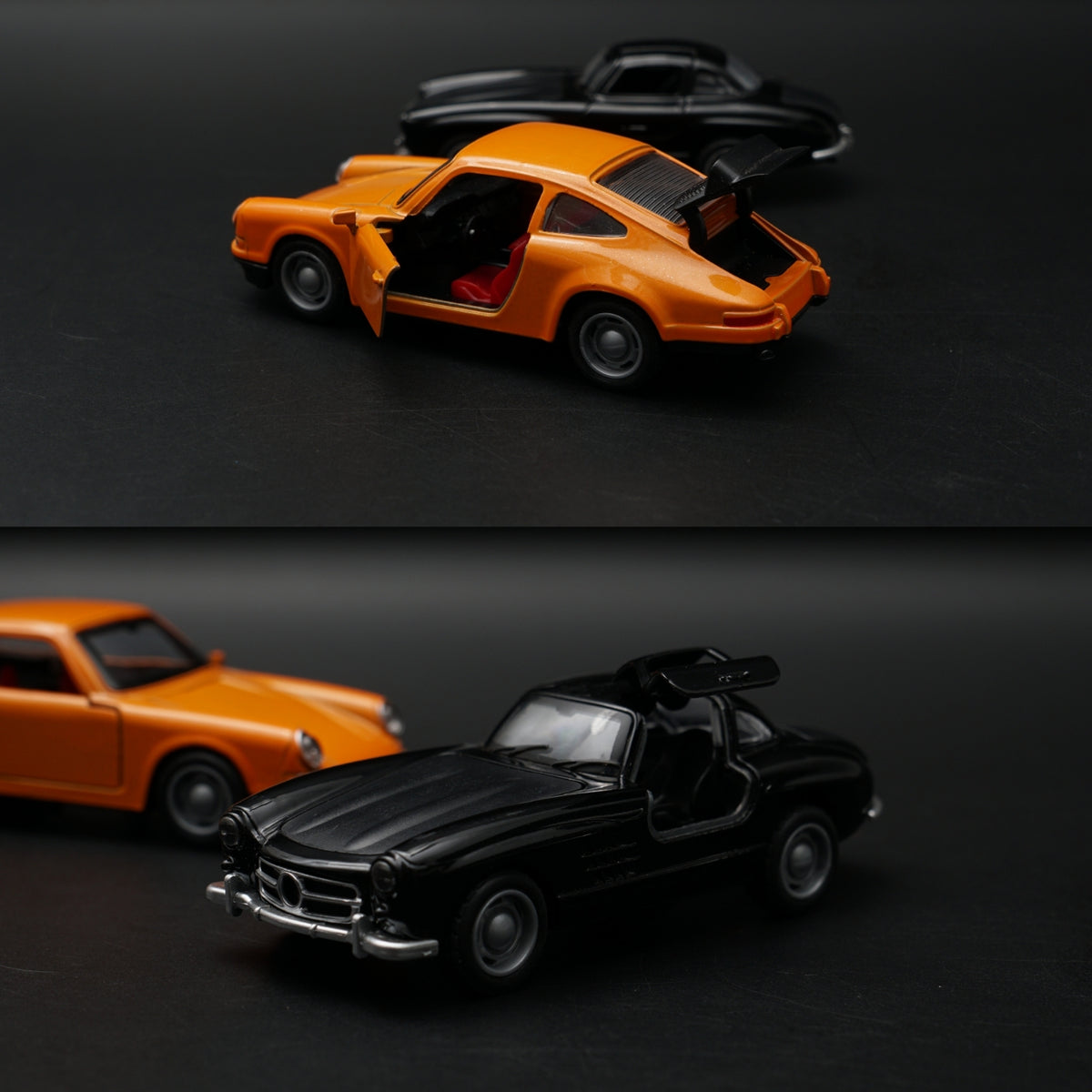 1:36 Porsche , Benz Diecast Combo (Orange,Black) -  Kunju Vandi