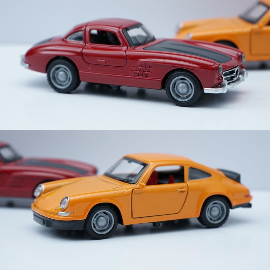 1:36 Porsche , Benz Diecast Combo (Red,Orange) -  Kunju Vandi  