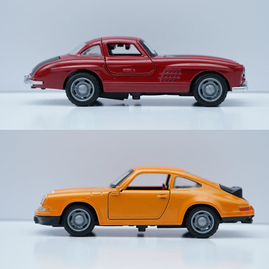 1:36 Porsche , Benz Diecast Combo (Red,Orange) -  Kunju Vandi  