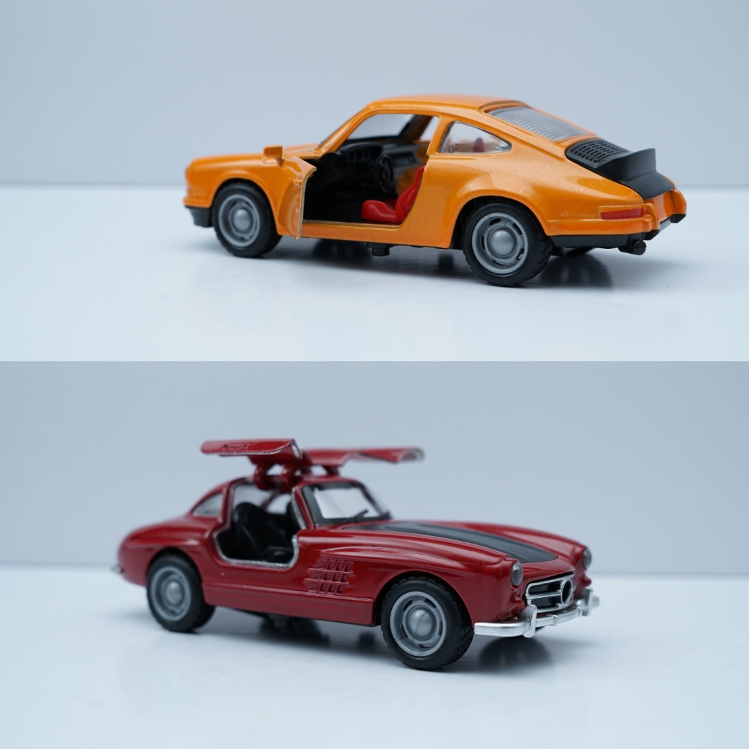 1:36 Porsche , Benz Diecast Combo (Red,Orange) -  Kunju Vandi  