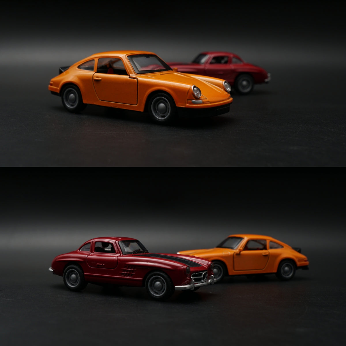 1:36 Porsche , Benz Diecast Combo (Red,Orange) -  Kunju Vandi