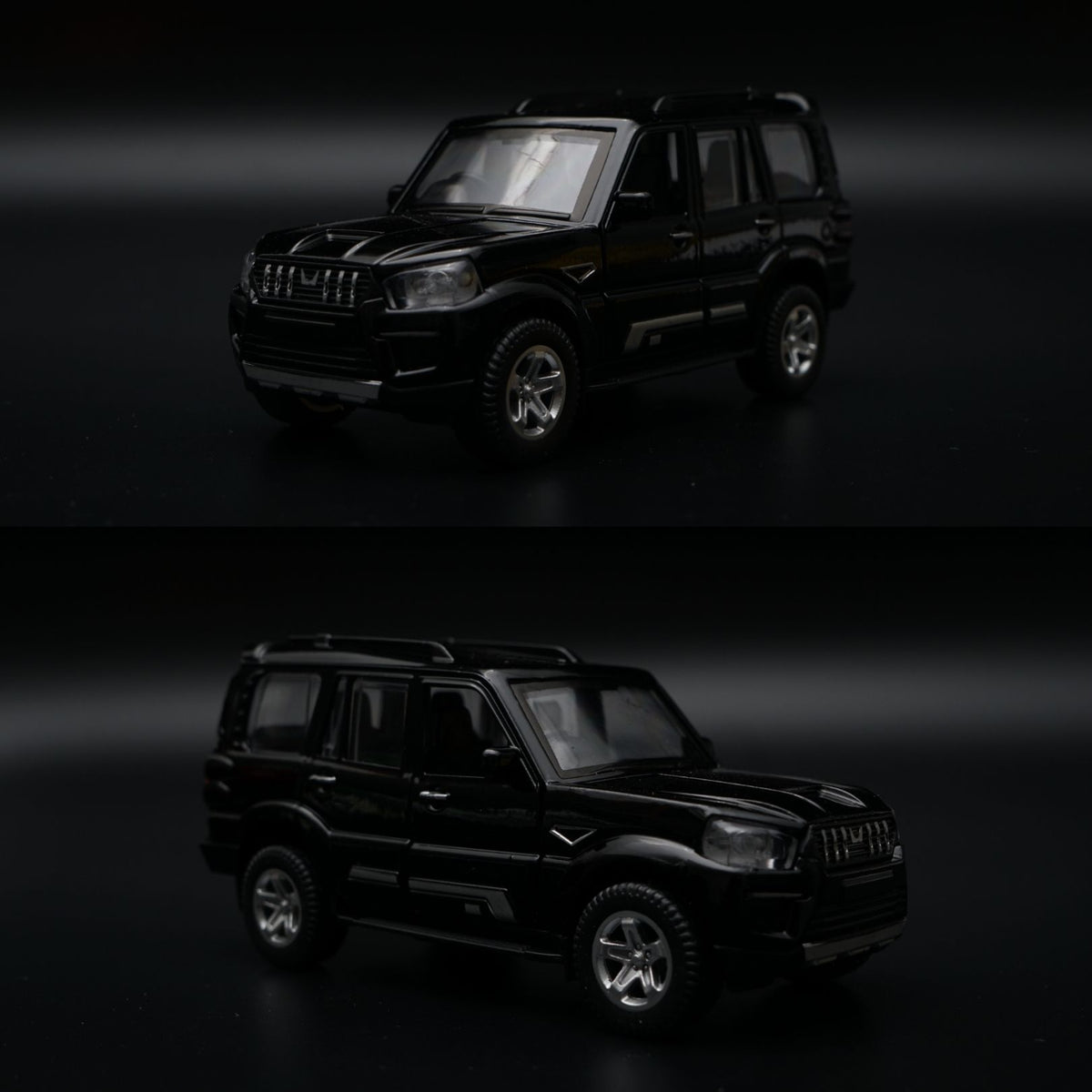 1:36 Scorpio Diecast SUV | Black 4-Door | Rugged Off-Roader Collectible -  Kunju Vandi