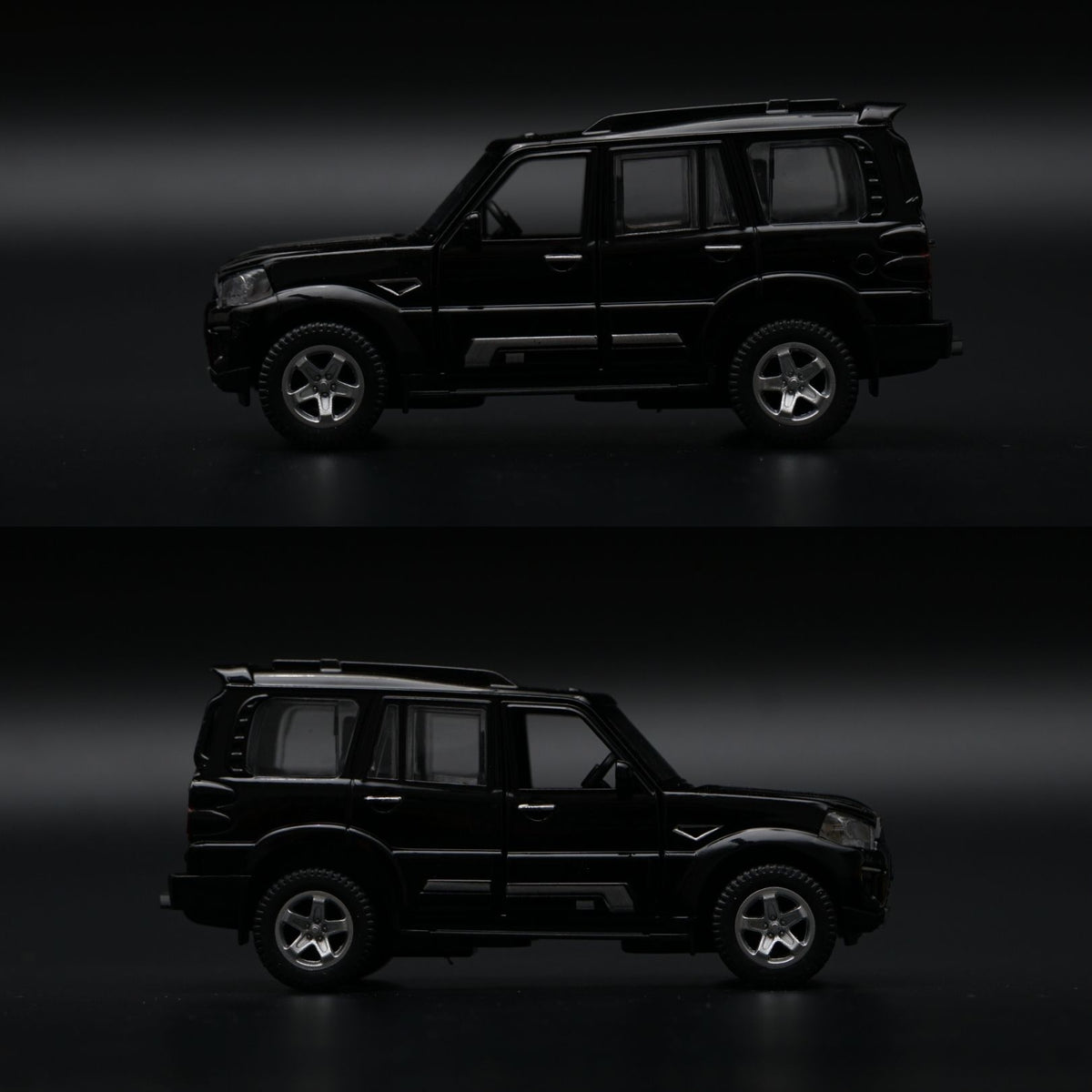 1:36 Scorpio Diecast SUV | Black 4-Door | Rugged Off-Roader Collectible -  Kunju Vandi