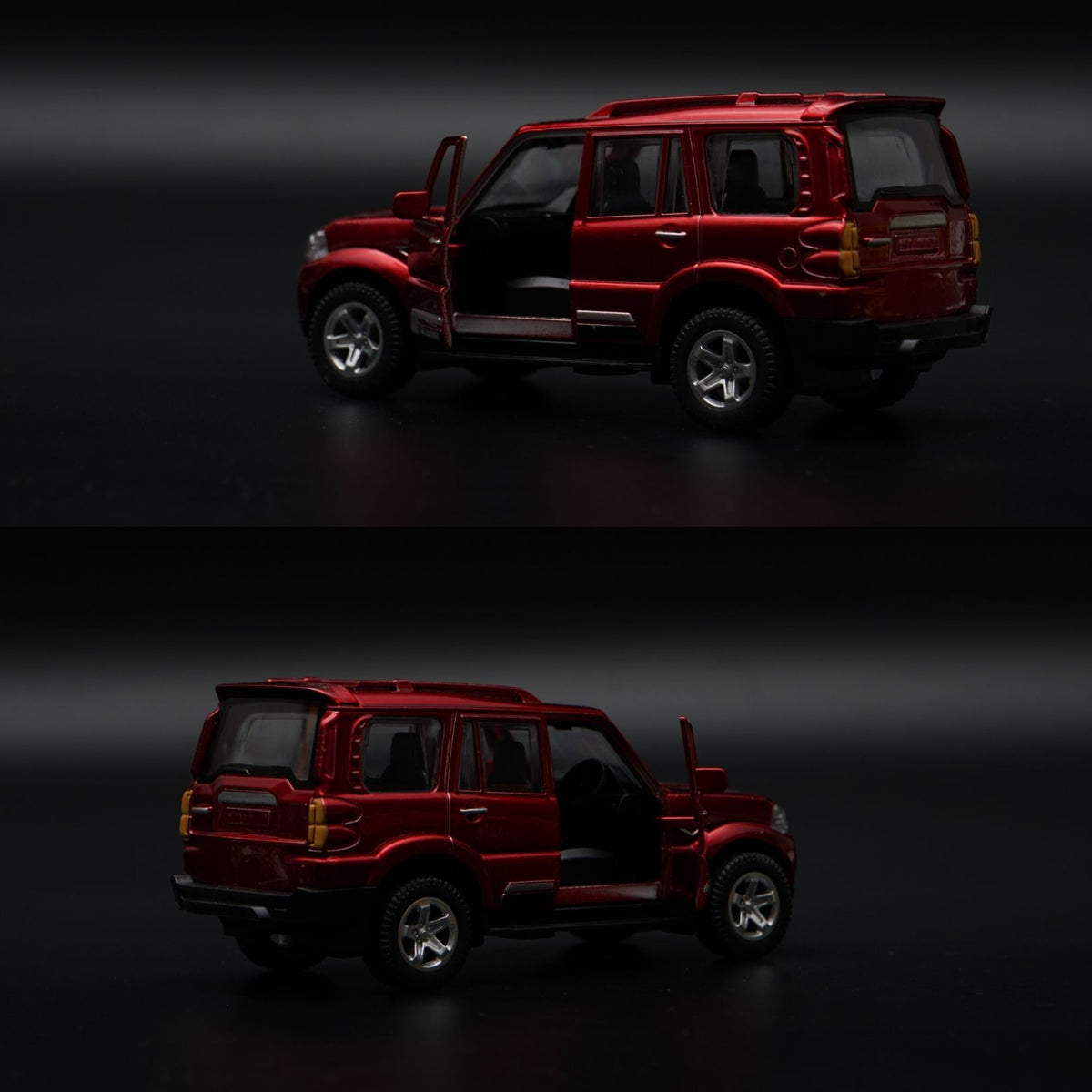 1:36 Scorpio Diecast SUV | Red 4-Door | Rugged Off-Roader Collectible -  Kunju Vandi