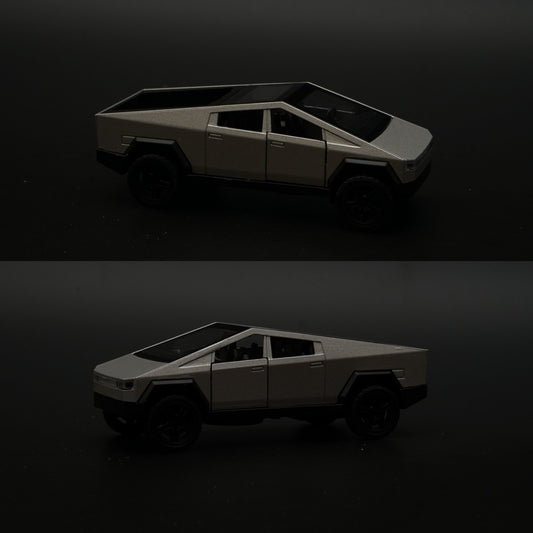 1:36 Tesla Cyber Truck Silver Diecast -  Kunju Vandi  