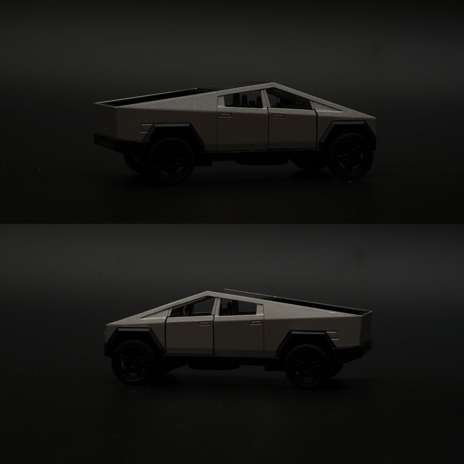 1:36 Tesla Cyber Truck Silver Diecast -  Kunju Vandi  