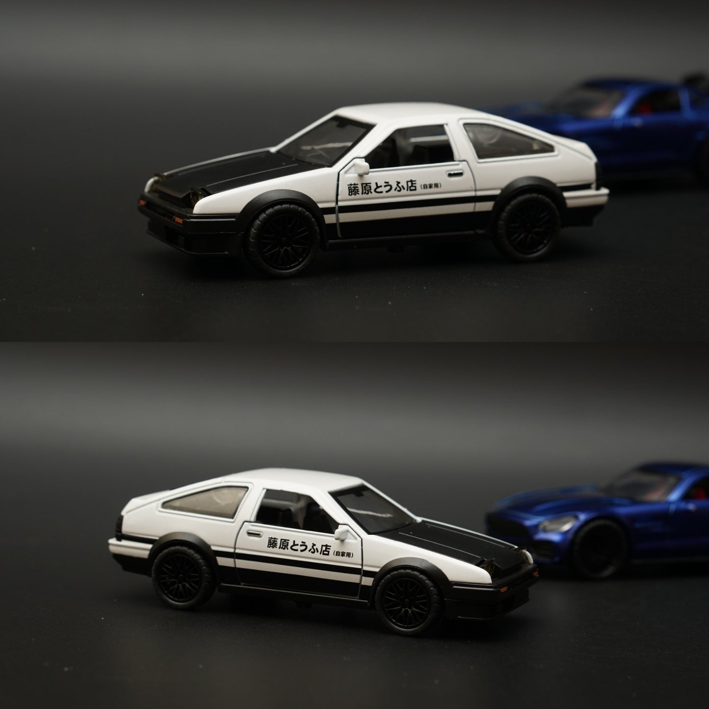 1:36 Toyota AE86 Trueno , Amg GT Blue , Diecast Combo -  Kunju Vandi  
