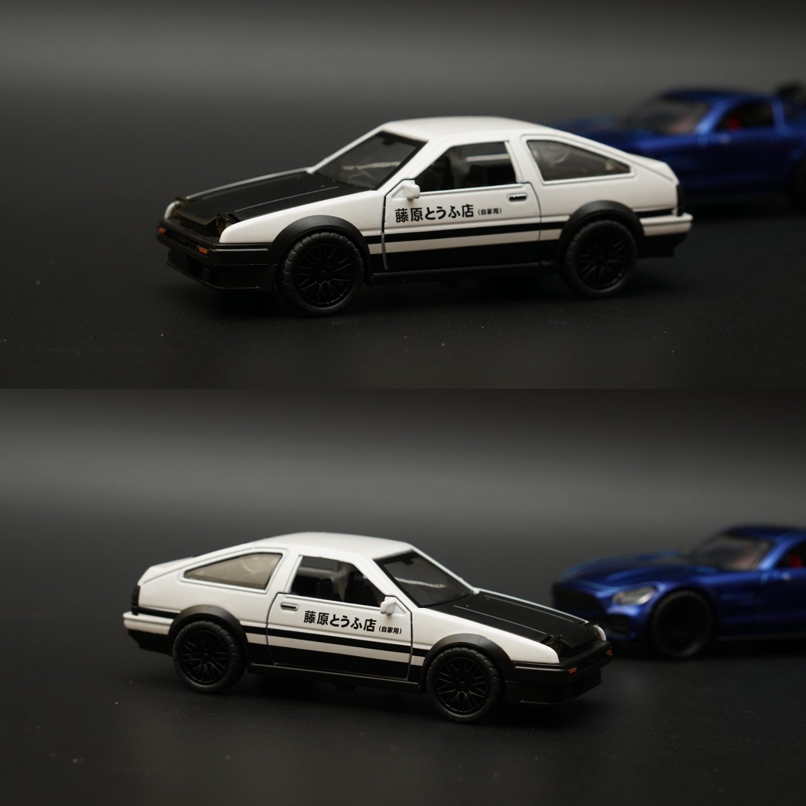 1:36 Toyota AE86 Trueno , Amg GT Blue , Diecast Combo -  Kunju Vandi  