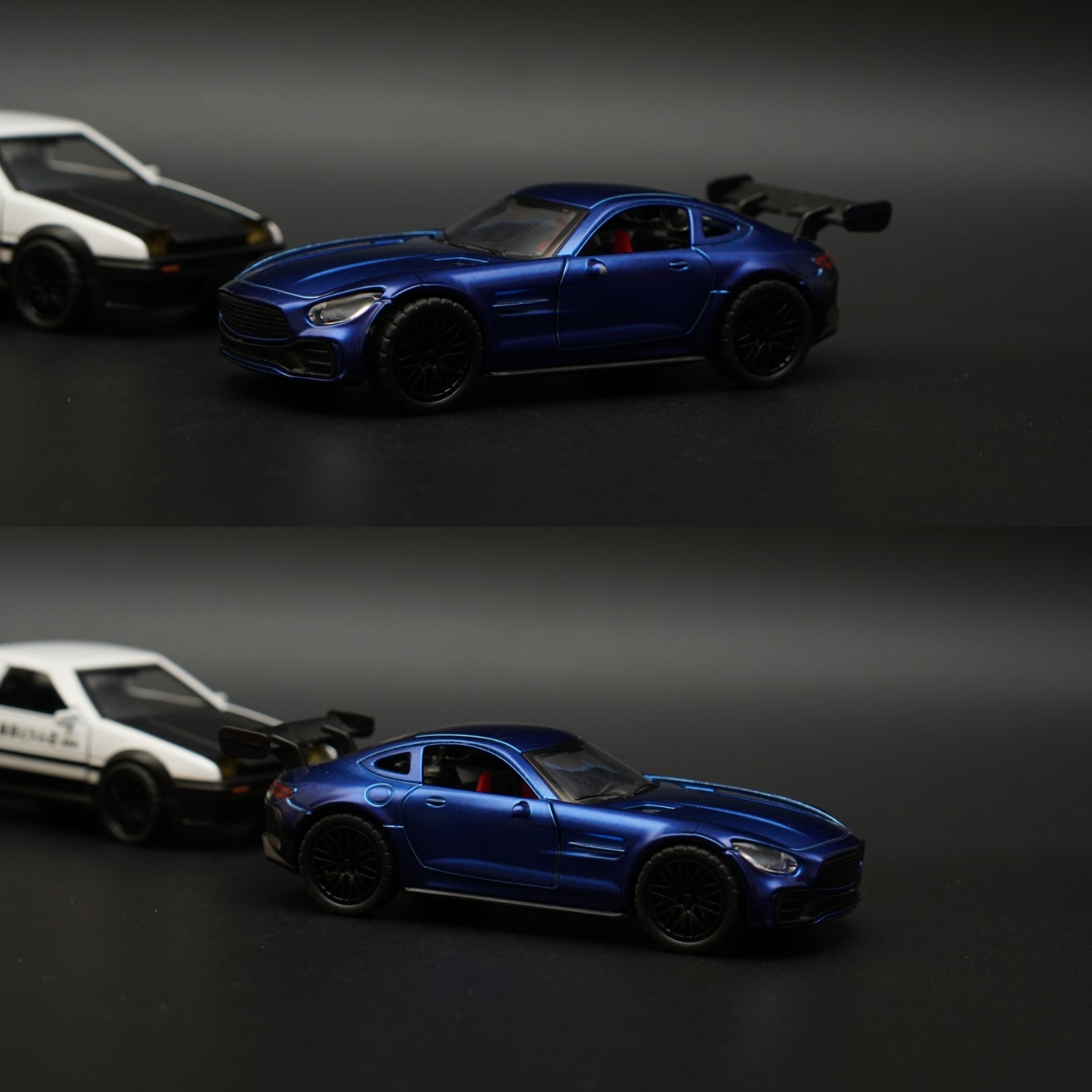 1:36 Toyota AE86 Trueno , Amg GT Blue , Diecast Combo -  Kunju Vandi  