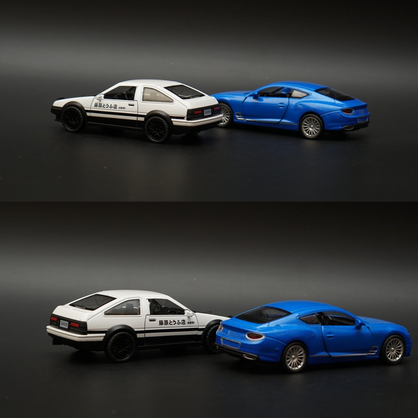 1:36 Toyota AE86 Trueno , Bentley (Blue, White) Diecast combo -  Kunju Vandi  