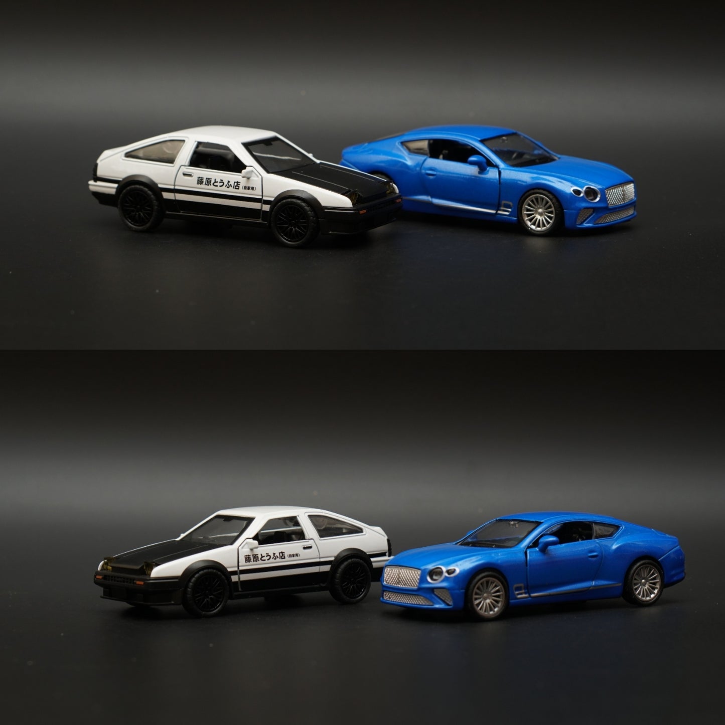 1:36 Toyota AE86 Trueno , Bentley (Blue, White) Diecast combo -  Kunju Vandi  