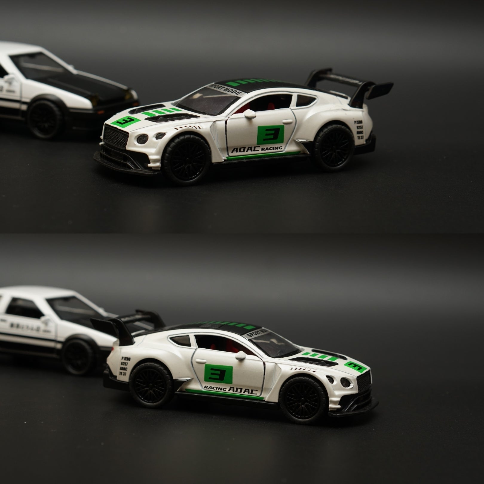 1:36 Toyota AE86 Trueno , Bentley Green Livery Diecast Combo -  Kunju Vandi  