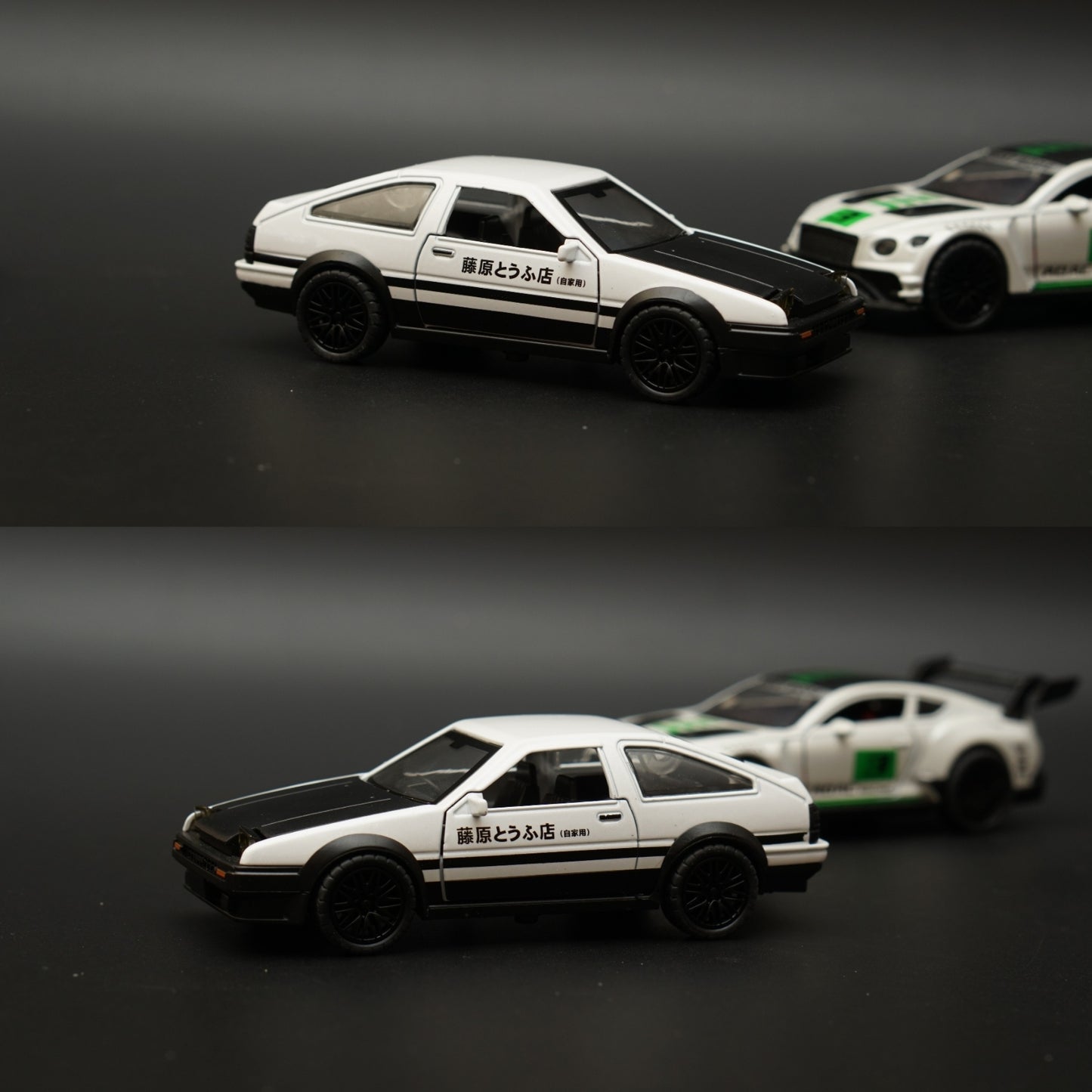 1:36 Toyota AE86 Trueno , Bentley Green Livery Diecast Combo -  Kunju Vandi  