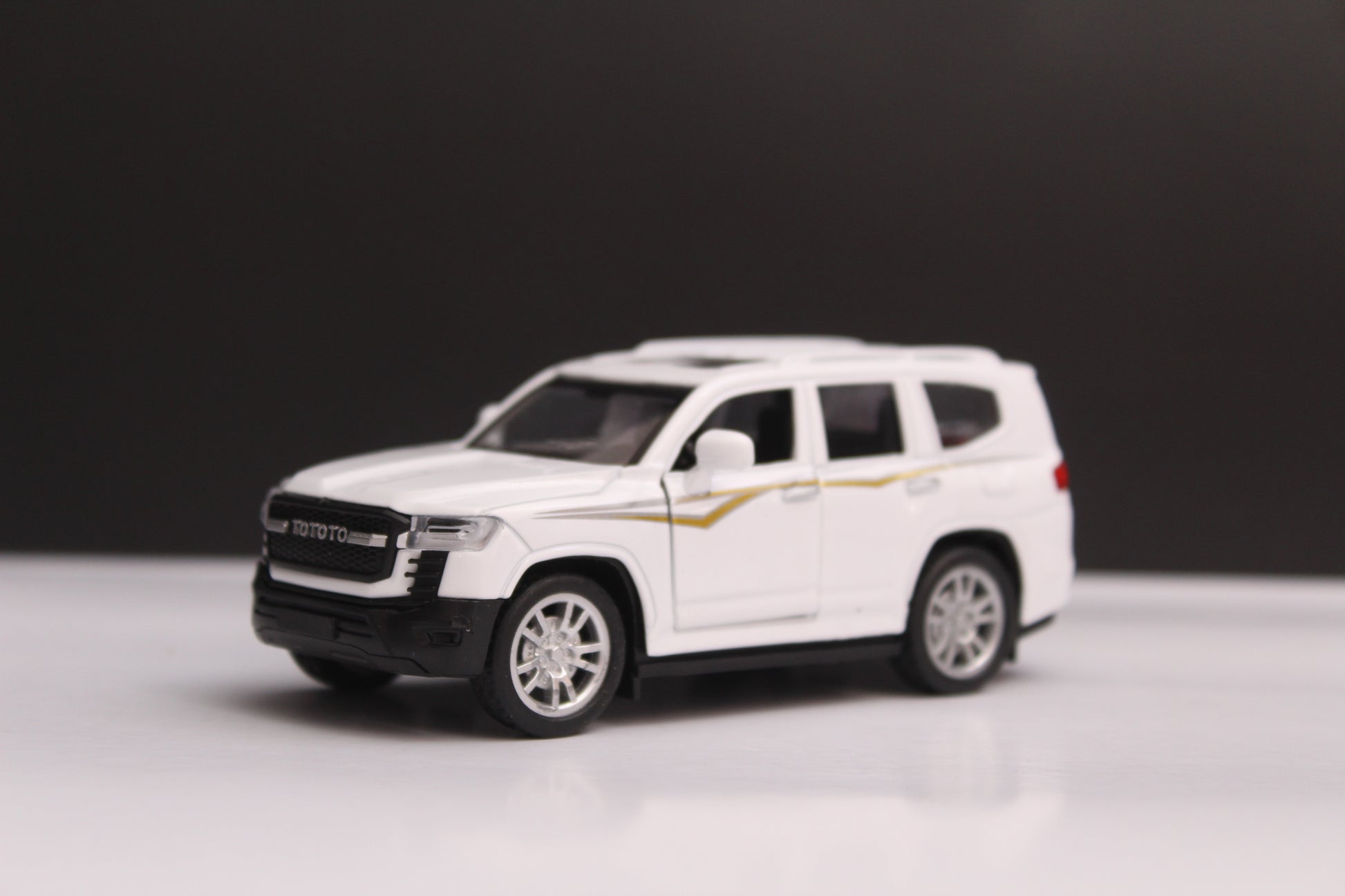 1:36 Toyota land cruiser Diecast White (Prepaid Only) -  Kunju Vandi  