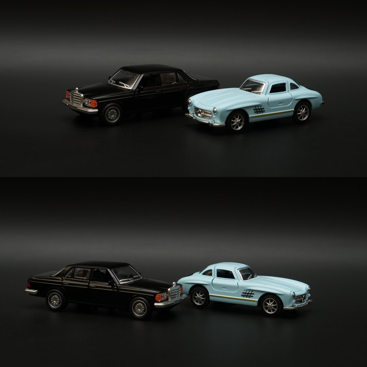1:36 W123 , 300SL Diecast Combo (Black,Blue) -  Kunju Vandi  