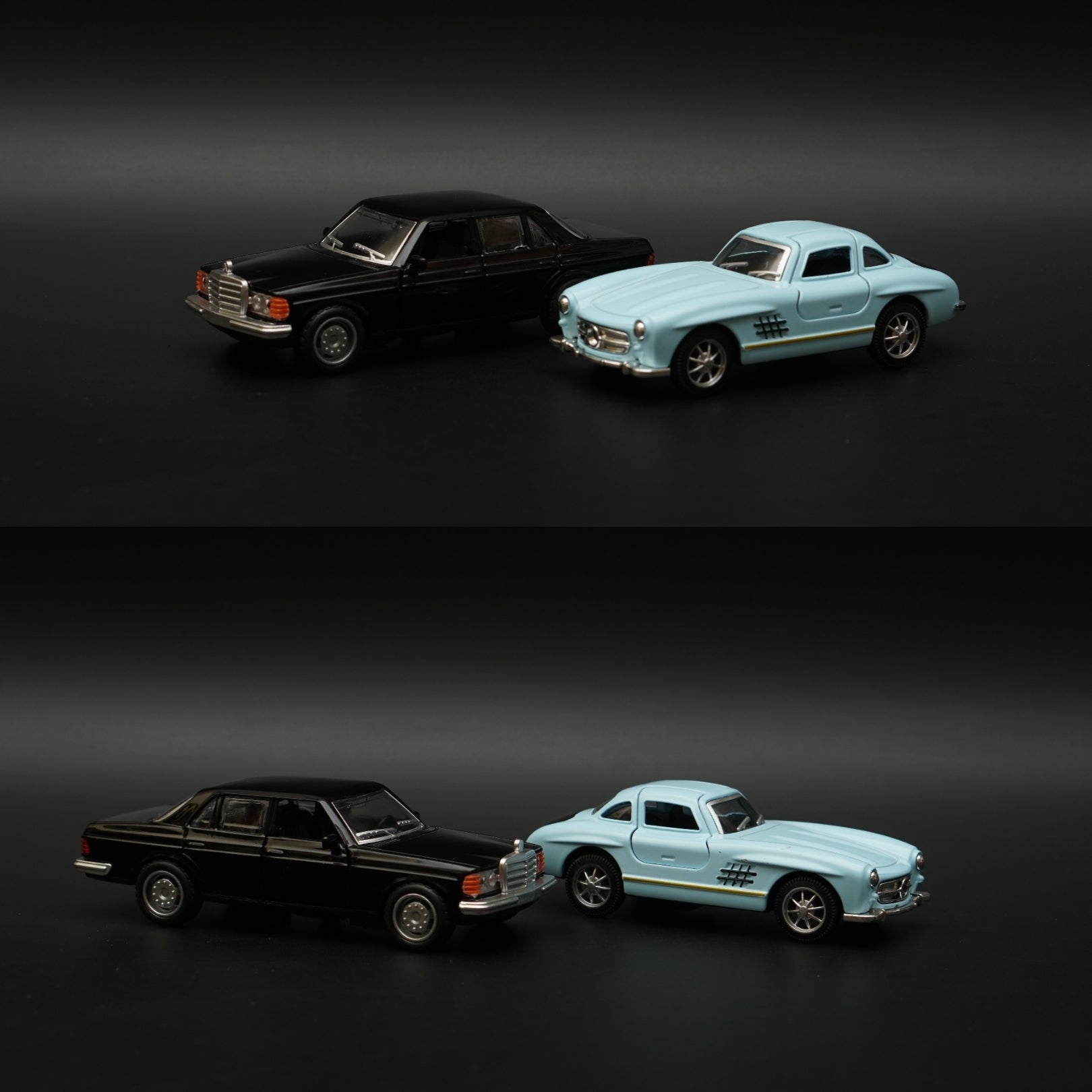 1:36 W123 , 300SL Diecast Combo (Black,Blue) -  Kunju Vandi  