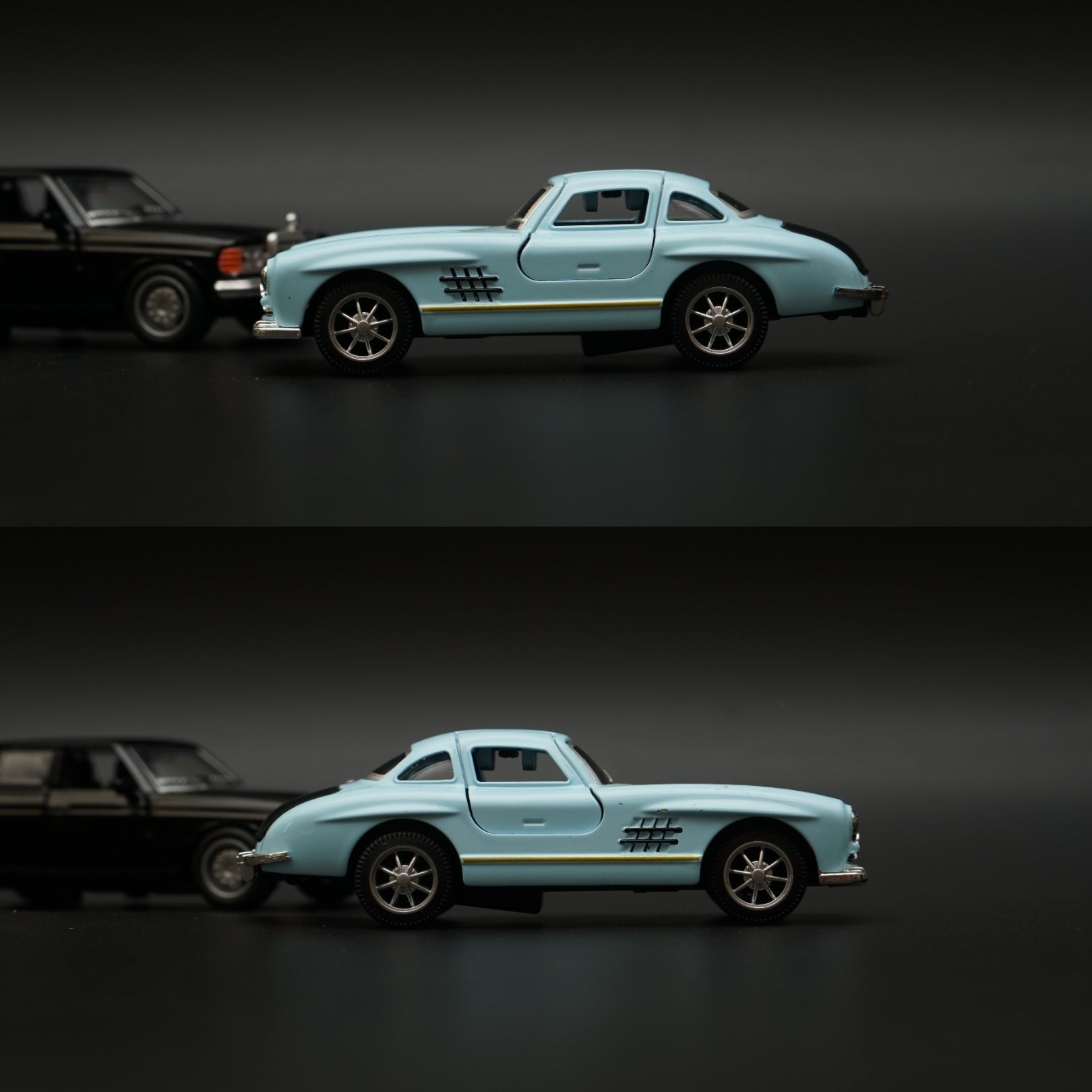 1:36 W123 , 300SL Diecast Combo (Black,Blue) -  Kunju Vandi  