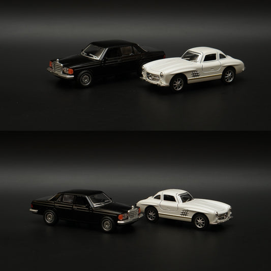1:36 W123 , 300SL Diecast Combo (Black,White) -  Kunju Vandi  