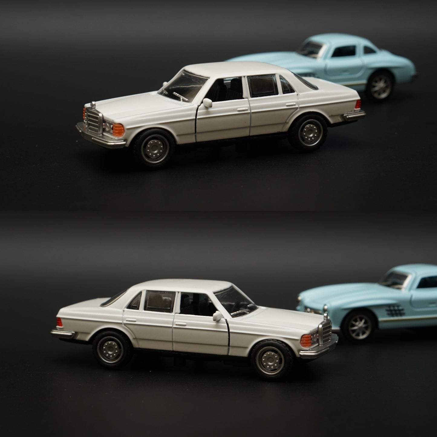 1:36 W123 , 300SL Diecast Combo (White,Blue) -  Kunju Vandi  