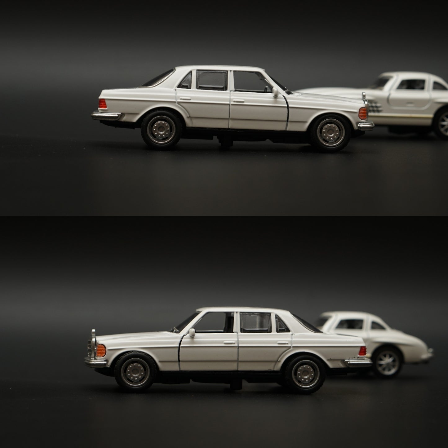 1:36 W123 , 300SL Diecast Combo (White,White) -  Kunju Vandi  
