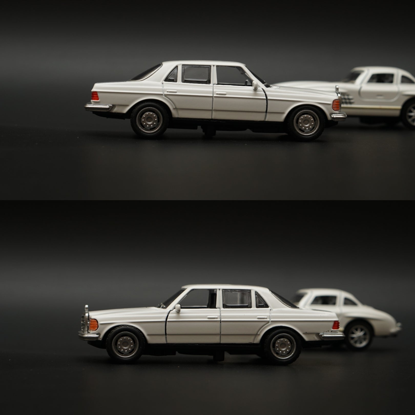 1:36 W123 , 300SL Diecast Combo (White,White) -  Kunju Vandi  