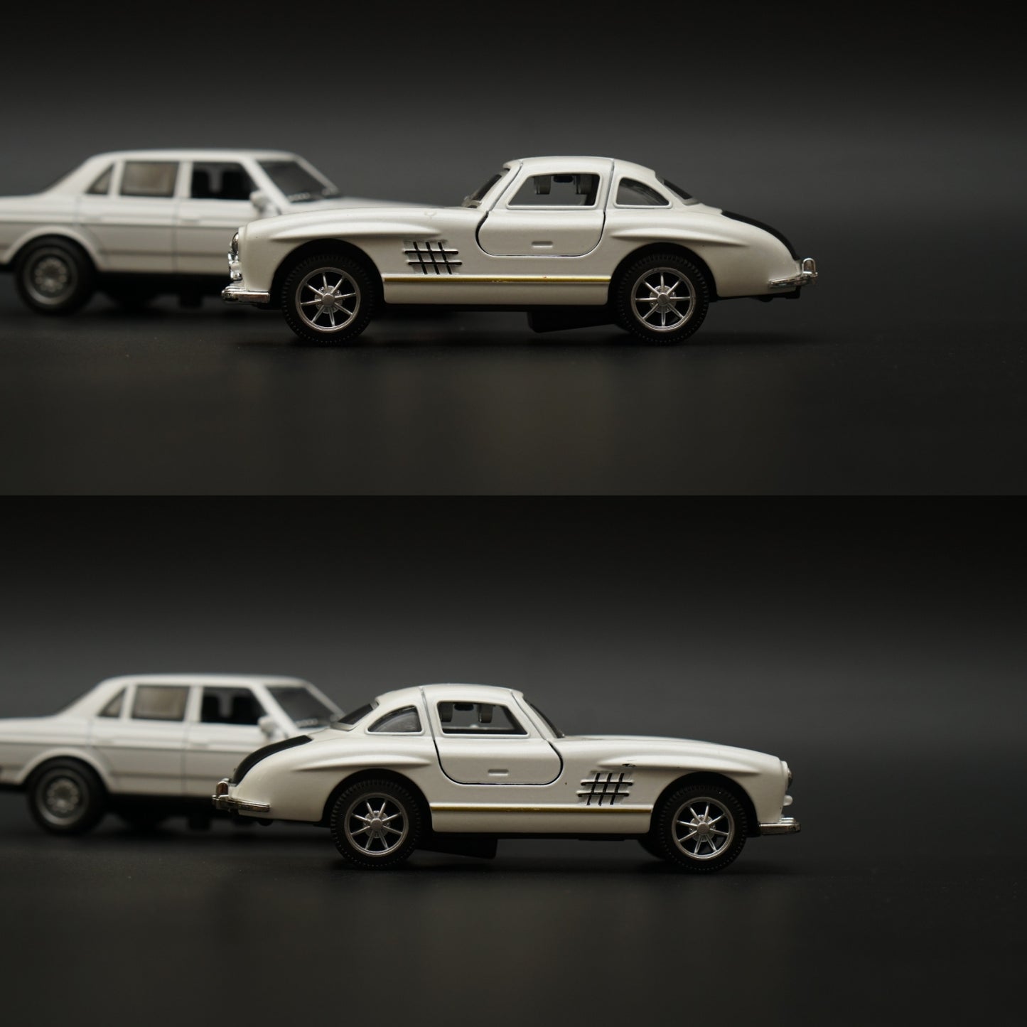 1:36 W123 , 300SL Diecast Combo (White,White) -  Kunju Vandi  