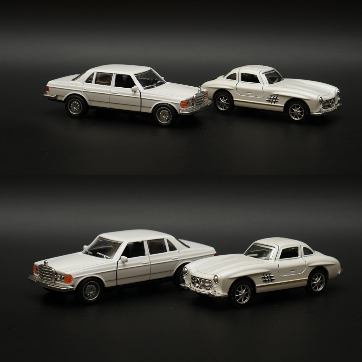 1:36 W123 , 300SL Diecast Combo (White,White) -  Kunju Vandi  