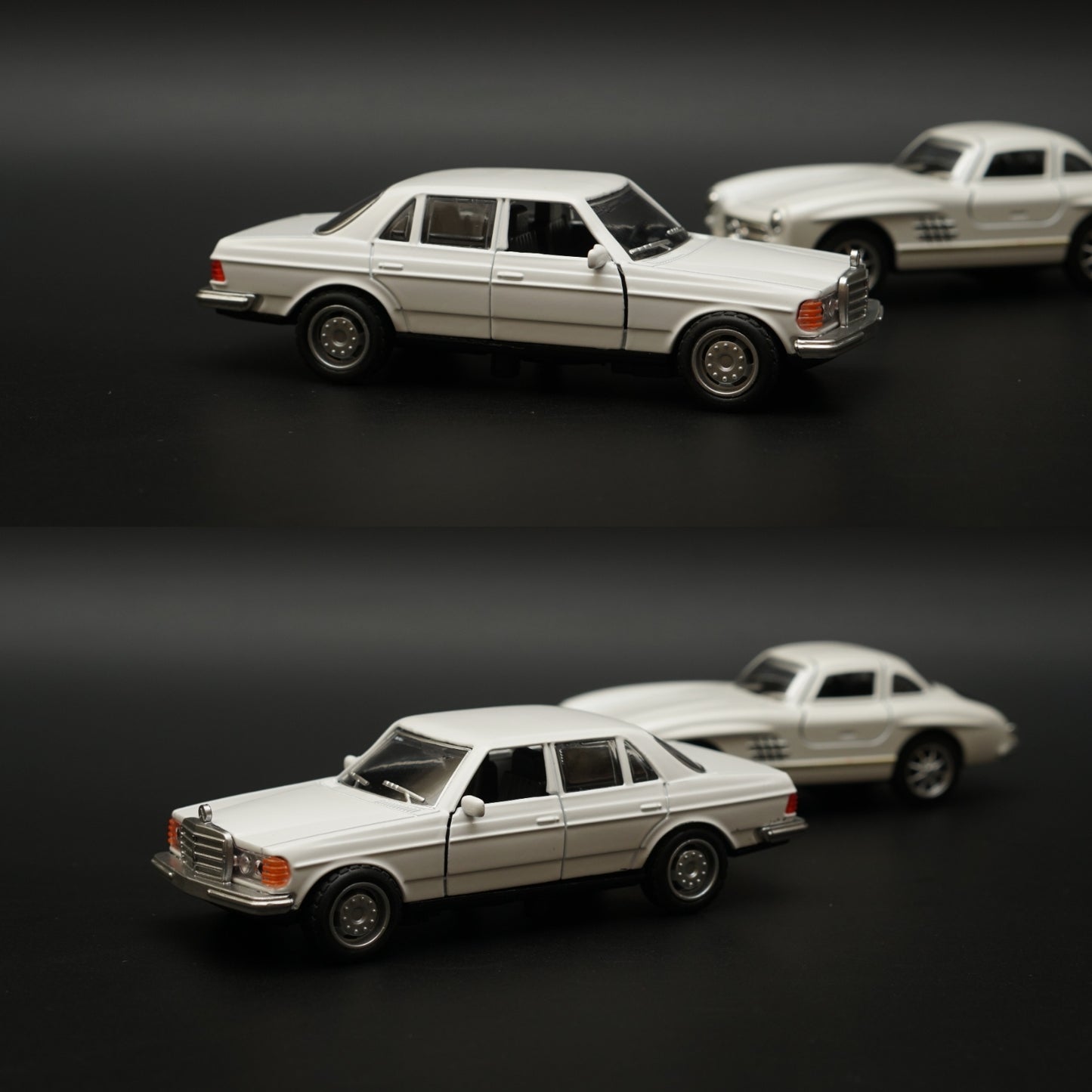 1:36 W123 , 300SL Diecast Combo (White,White) -  Kunju Vandi  