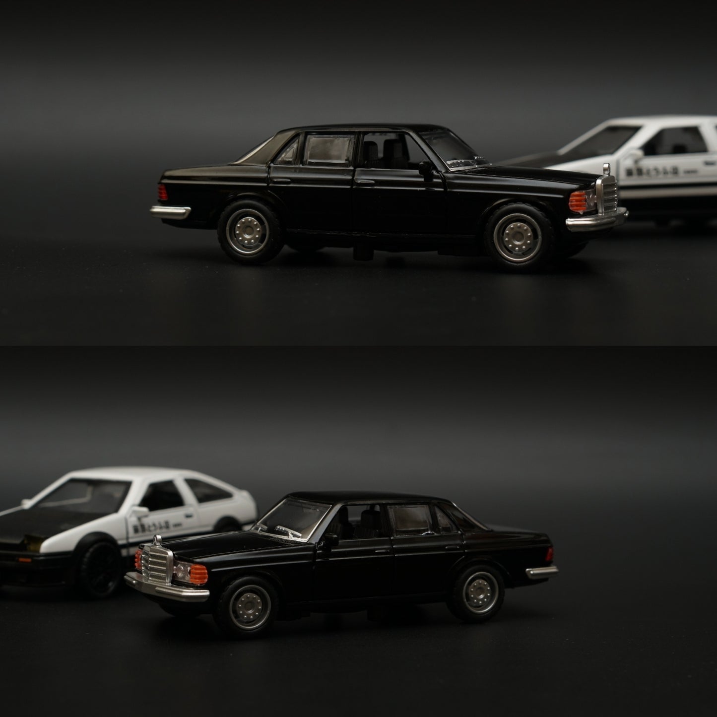 1:36 W123 , AE86 Diecast Combo (Black,White) -  Kunju Vandi  