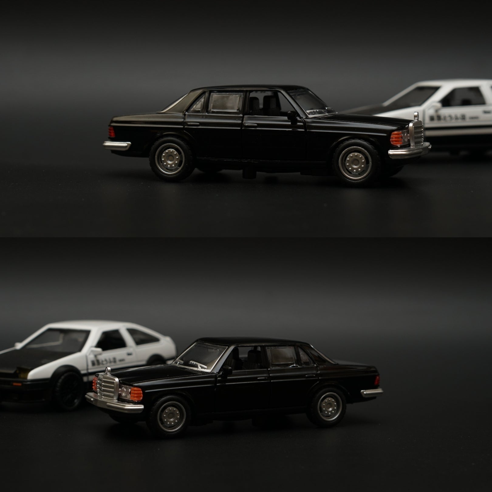 1:36 W123 , AE86 Diecast Combo (Black,White) -  Kunju Vandi  