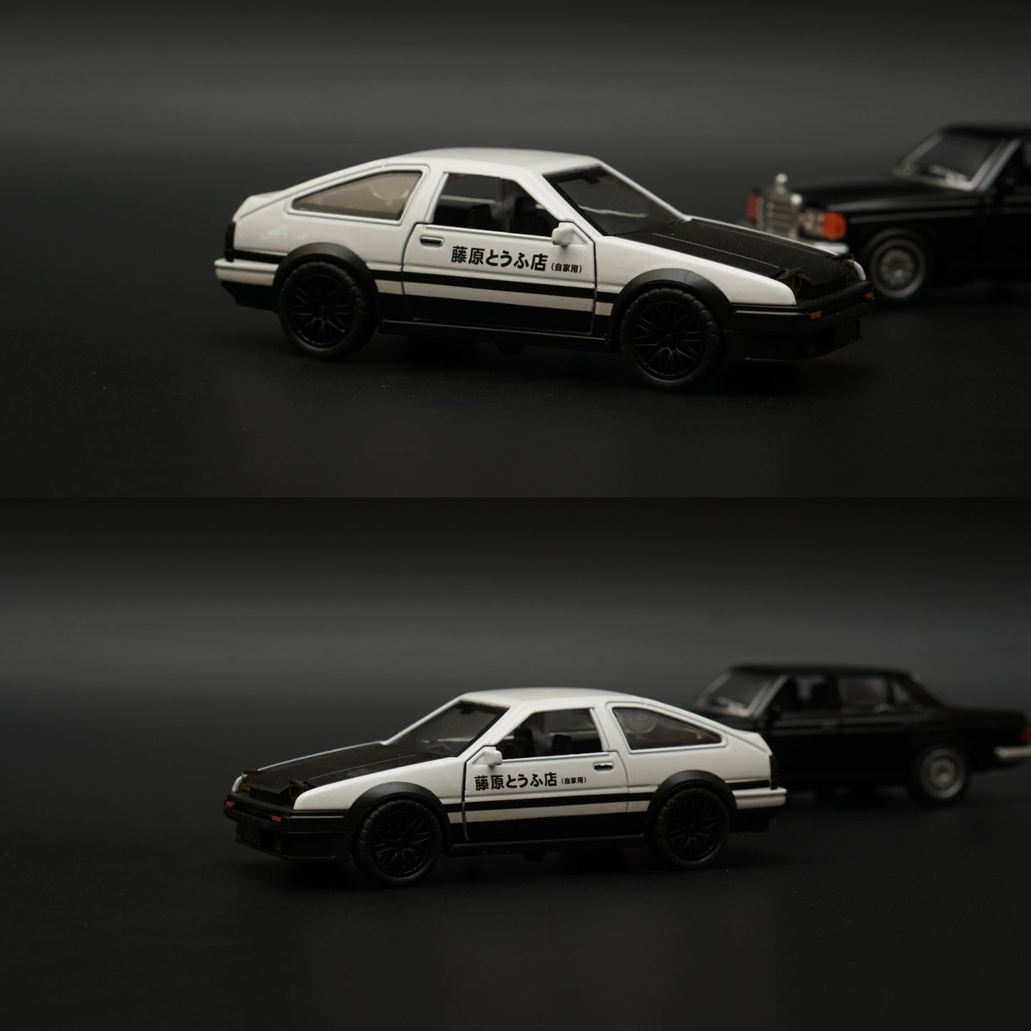 1:36 W123 , AE86 Diecast Combo (Black,White) -  Kunju Vandi  