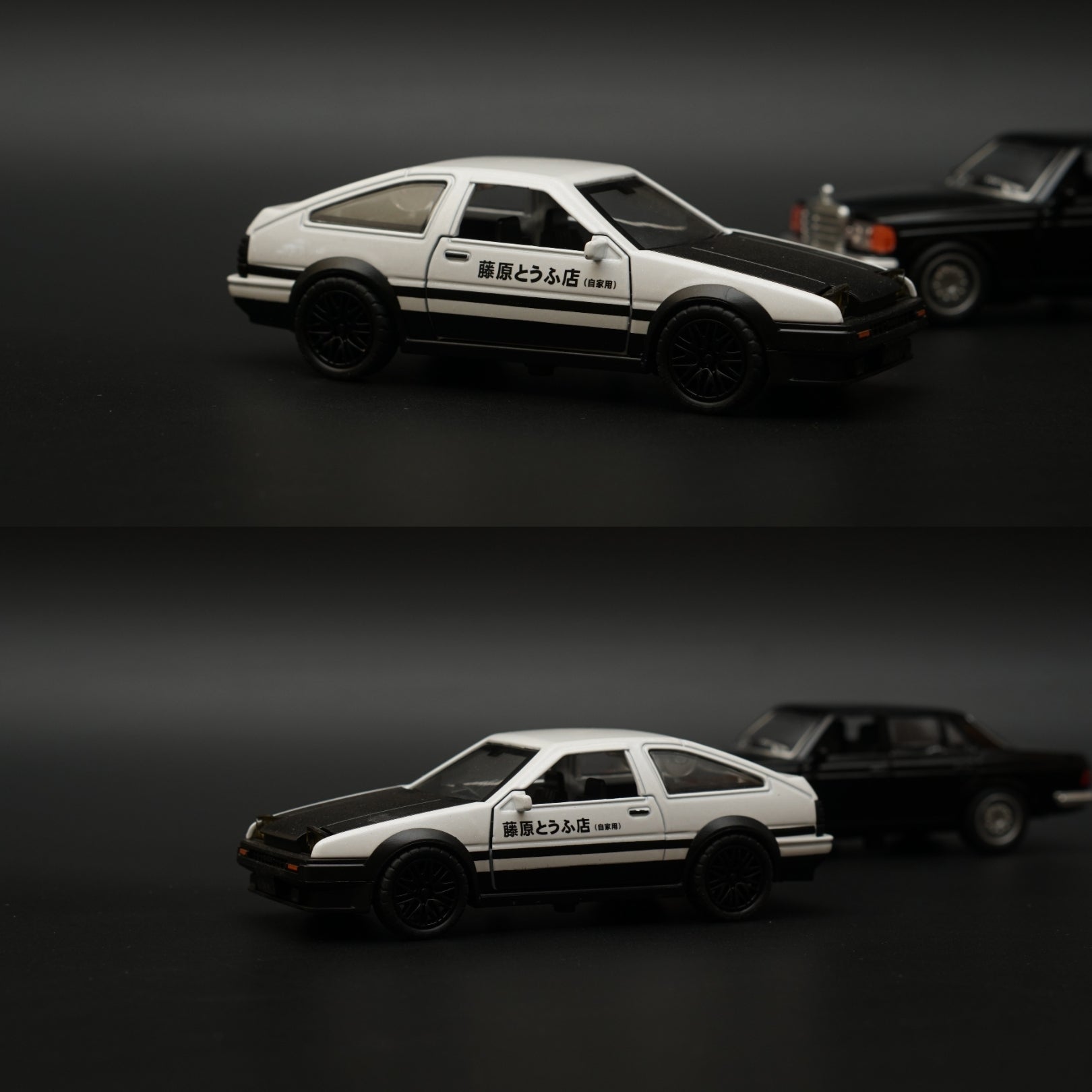 1:36 W123 , AE86 Diecast Combo (Black,White) -  Kunju Vandi  