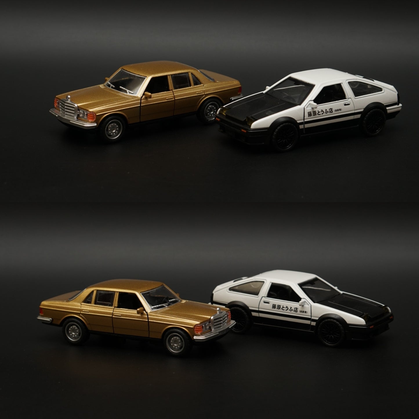1:36 W123 , AE86 Diecast Combo (Golden,White) -  Kunju Vandi  